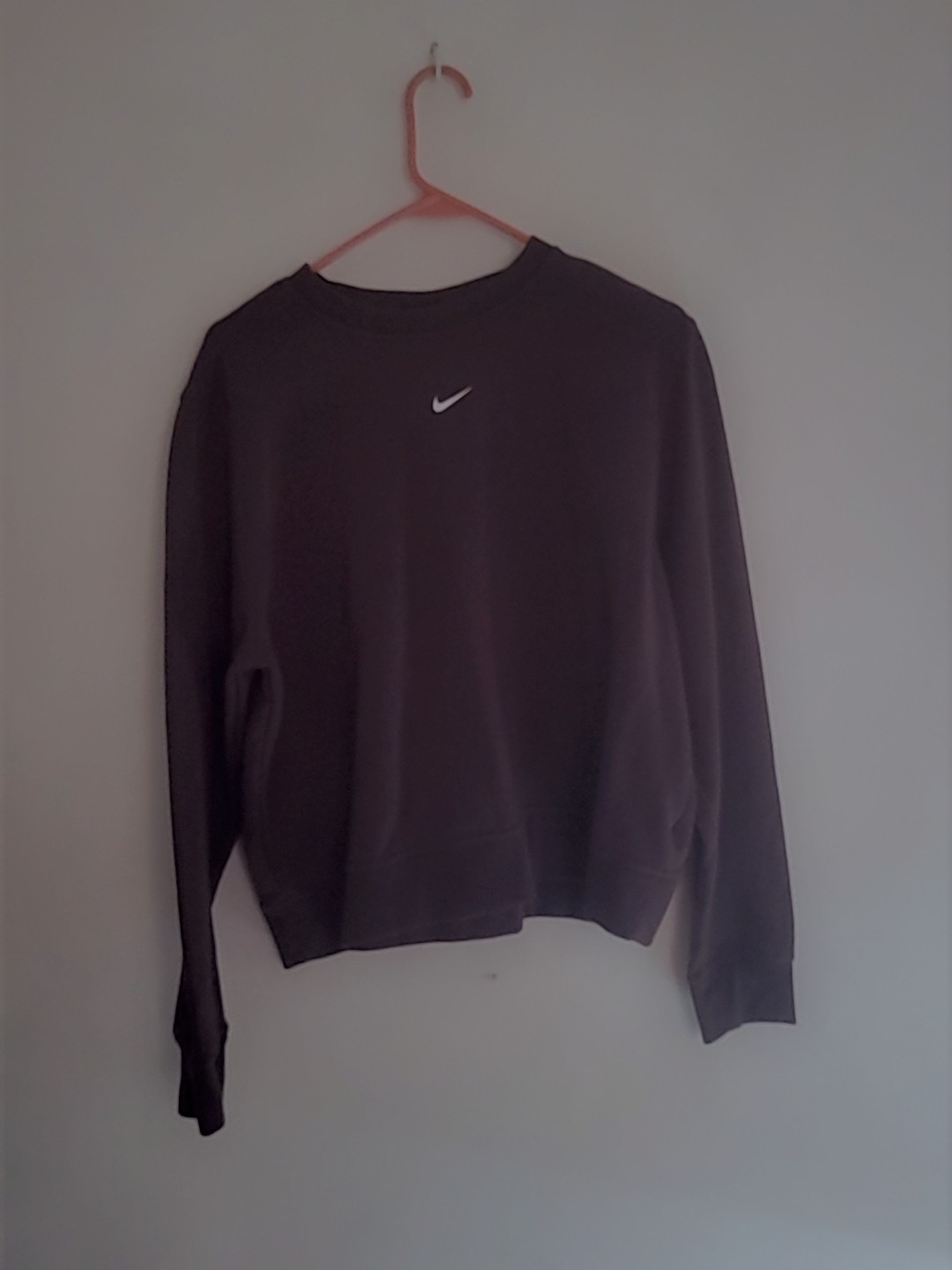 Nike Brown Sweatshirt with White Swoosh